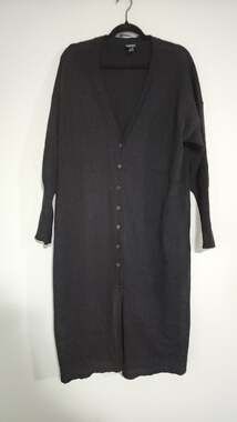 Torrid Black Button-Front Maxi Cardigan Sweater